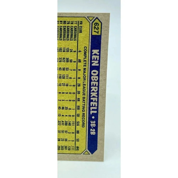 Ken Oberkfell 627 Atlanta‎ Braves Vintage 1987 Topps TCG MLB Mint - Picture 6 of 6